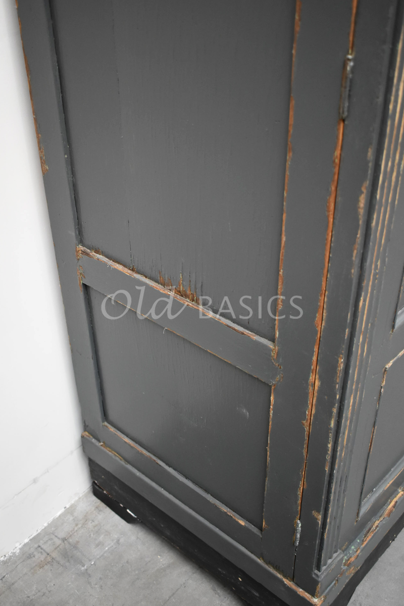Detail van Ladenkast, grijs, materiaal hout